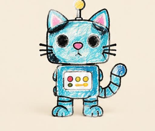 Dibujo: Un gato del futuro