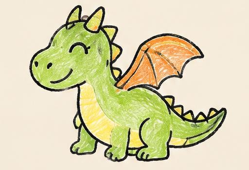 Dibujo: Un dragón amistoso
