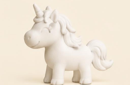 Figura blanca: Un unicornio mágico
